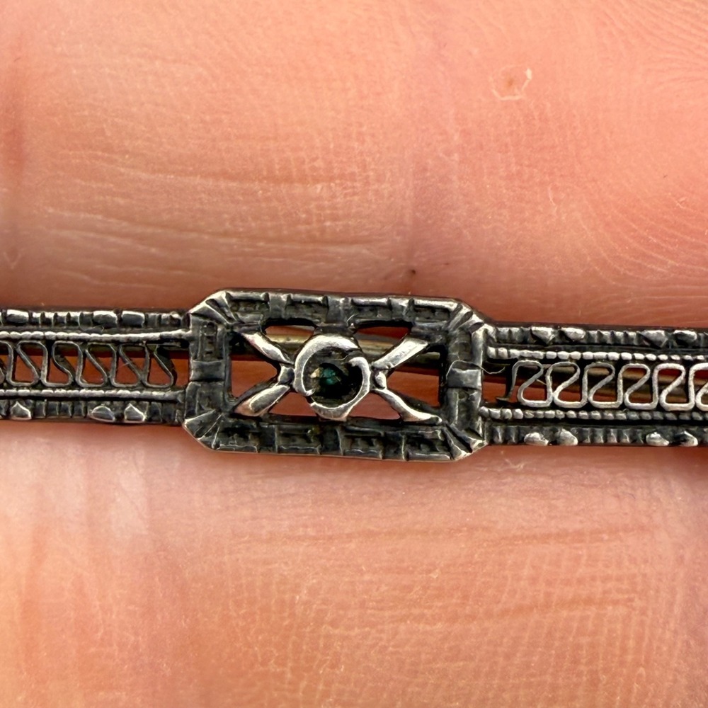 Vintage Sterling Silver Bar Brooch - Picture 5 of 14